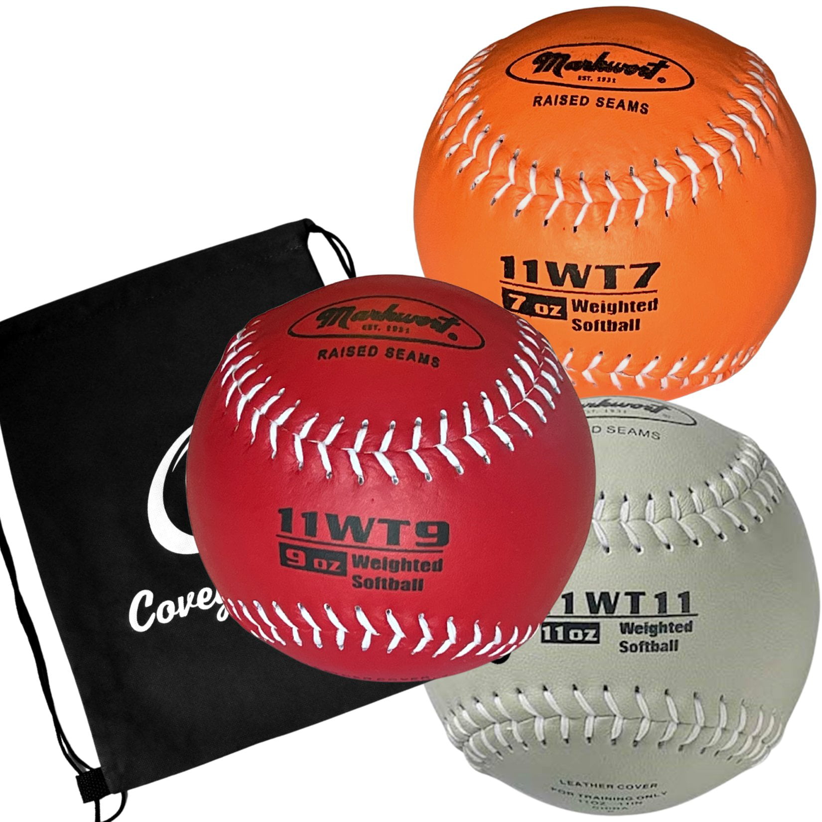 Weighted Softballs, 8 Different Weights Included