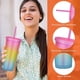 thumbnail image 3 of Taza de plástico con pajita de doble capa, color arcoíris de 700ml, taza práctica helada para bebidas, 3 of 5