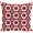 Red, variant on Simply Daisy 16" x 16" More Hugs and Kisses Geometric Print Pillow, Blue