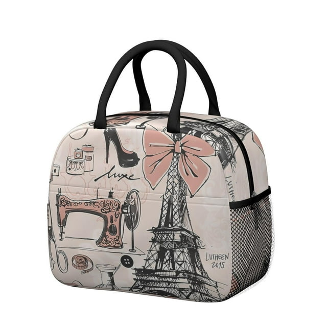 Sac à Lunch de Voyage – Sac Isotherme Vintage, Isolé et Portable pour l'Extérieur