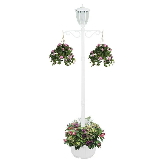 SunRay Ken Wick Solar Lamp Post and Planter with Hanger