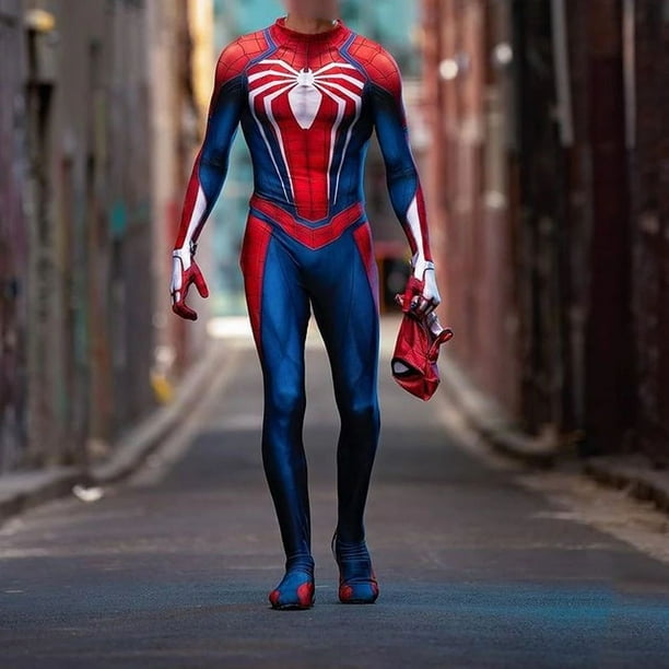 Disfraz de Spiderman para adultos y niños, traje de superhéroe DE LA PS4 para Halloween Fivean unisex