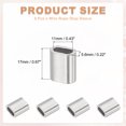 thumbnail image 2 of Uxcell Wire Rope Stop Sleeve, 304 Stainless Steel Cable Wire Rope Crimping Loops for Various Applications 3/16"(5mm), 2 of 7
