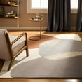 thumbnail image 2 of TOWN & COUNTRY LUXE Olso Abstract Colorblock Handcrafted Wool Area Rug, Beige/Rust/Cool Grey/Warm Grey, 5'x7', 2 of 10