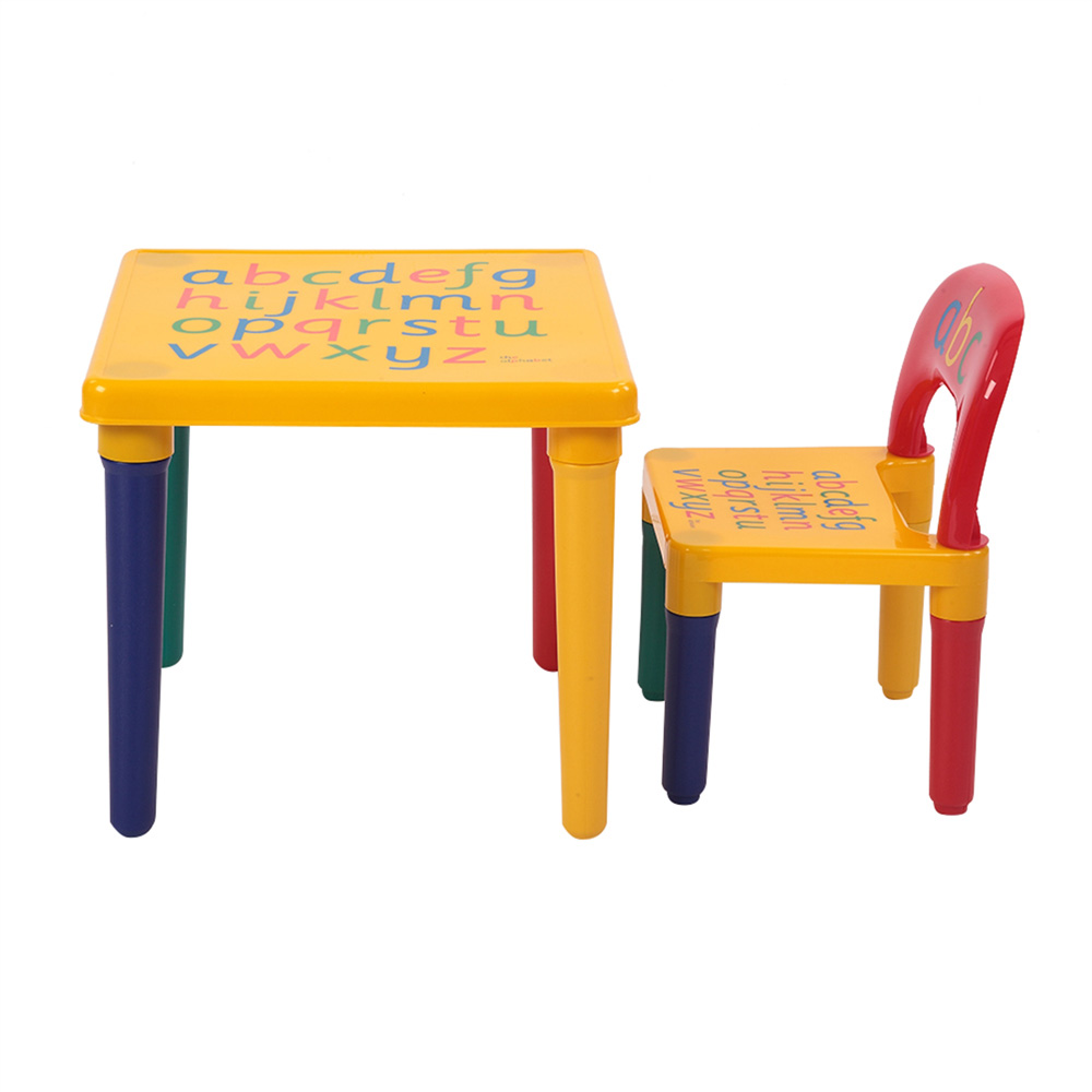 Plastic Table and Chair Set for Kid, SESSLIFE Children's Furniture for Bedroom Playroom Living