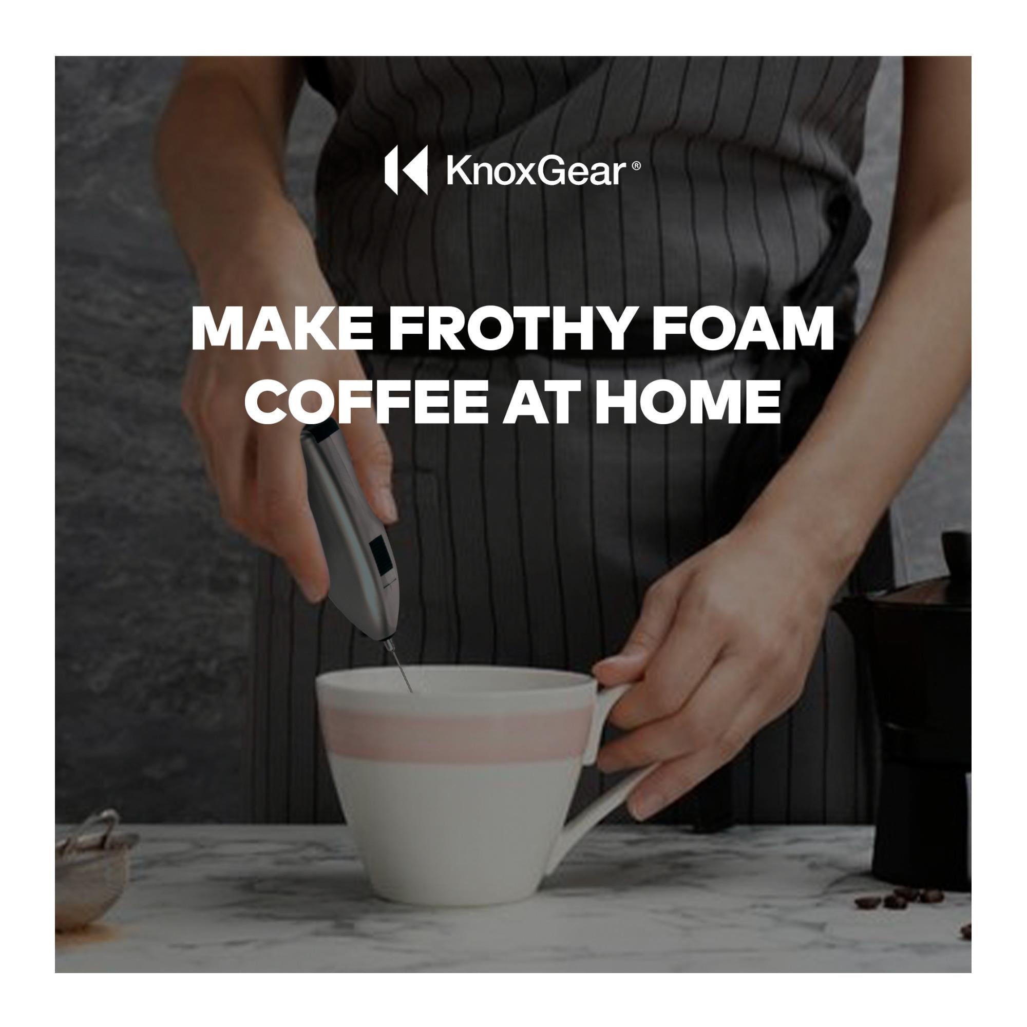  Knox Gear Handheld Milk Frother, Rechargeable Milk