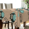 thumbnail image 3 of GZHJMY Owl Tablecloth, Rectangle Waterproof Washable Polyester Table Cover for Picnic Dinner Holiday Party Decor, 60 x 108 Inch, 3 of 7