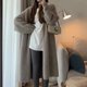 thumbnail image 4 of Suéter de mujer de principios de otoño, estilo coreano, estilo holgado, cárdigan de punto de longitud media, abrigo europeo de alta gama, 4 of 5