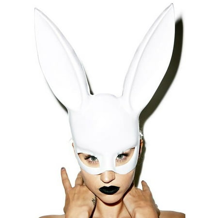 Adult size Light Weight Masquerade Rabbit Mask - Bondage Bunny - BioShock - Black or White