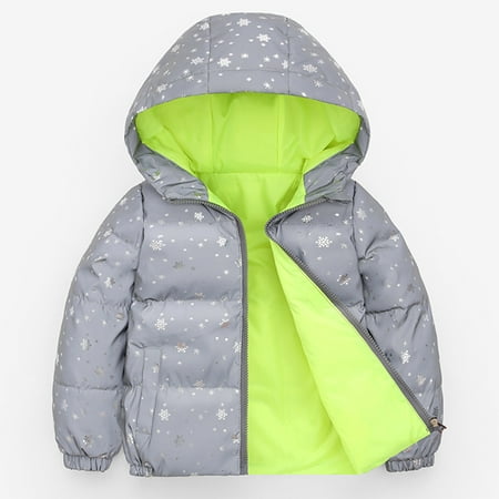 

Vikakiooze Children s Windproof Jacket Long Sleeve Autumn Winter Warm Down Jacket Padded Zip Hooded Jacket
