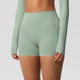 thumbnail image 4 of Yifymode Women's Workout Biker Shorts High Waisted Tummy Control Spandex Booty Shorts for Volleyball Gym Yoga Dance,Light Green S, 4 of 5