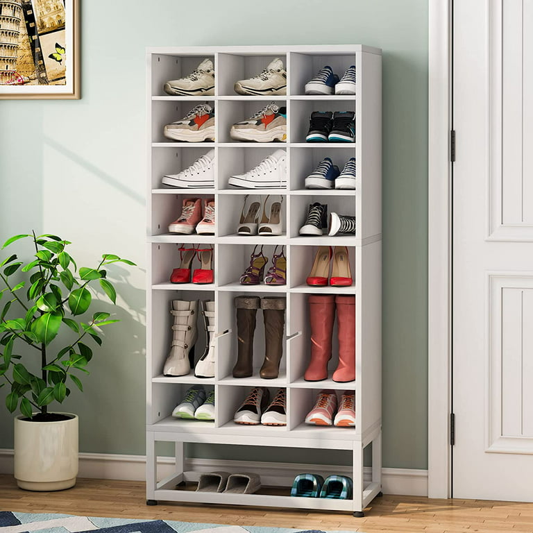 71 Tall Wood Shoe Rack Freestanding Shoe Storage Organizer Shelf