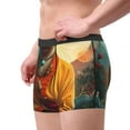 thumbnail image 2 of Gaeub Moonlit Hairless Cat Monk Print Men's Boxer Briefs,Super Fit Boxer Briefs for Men,Quick-Dry Underwear with 4-Way Stretch-Large, 2 of 5
