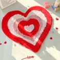 thumbnail image 1 of Alfombra de baño YRXRUS para el Día de San Valentín en forma de corazón, color rojo, 53 x 61 cm, 1 of 8