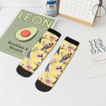 thumbnail image 7 of Rateoe Beautiful Bright Birds And Flowers Pattern Quarter Crew Socks,Toe Seamed Ankle Socks,Cotton Cushioned Breathable Athletic Crew Sports Socks, 7 of 7