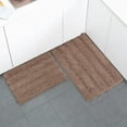 thumbnail image 4 of Bewildely Alfombra lujosa que añade un toque de elegancia al espacio vital, alfombrillas de poliéster impermeables, alfombrillas de baño Juegos de accesorios de baño café 43*61 CM, 4 of 6