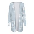 thumbnail image 4 of GDfun Women's Autumn Fashion Cardigan Plaid Printed Single Breasted Down Loose Outwear Lightweight Soft Open Stitch with Pockets Solid Light and Thin Jacket, 4 of 7
