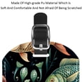 thumbnail image 4 of Square 2Pack PU Leather Fish Cruise Luggage Tag with Privacy Cover and Name ID Tag for Travel Handbags Backpacks Luggage Tags, 4 of 6
