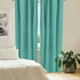 thumbnail image 2 of Abstract Curtains 2 Panels Set, Continuous Energetic Pattern of Intricate Quirky Motifs, Window Drapes for Living Room Bedroom, 56"W X 84"L, Dark Seafoam Blue Violet, by Ambesonne, 2 of 5