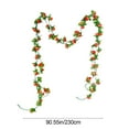 thumbnail image 3 of CuiLiyq 2 Pcs 7.55 Ft Flower Garland Artificial Rose Vines, Cute Fake Hanging Flower Vines Floral Garland Decorations for Valentines Day Wedding Party Wall Room Decor (Orange), 3 of 7