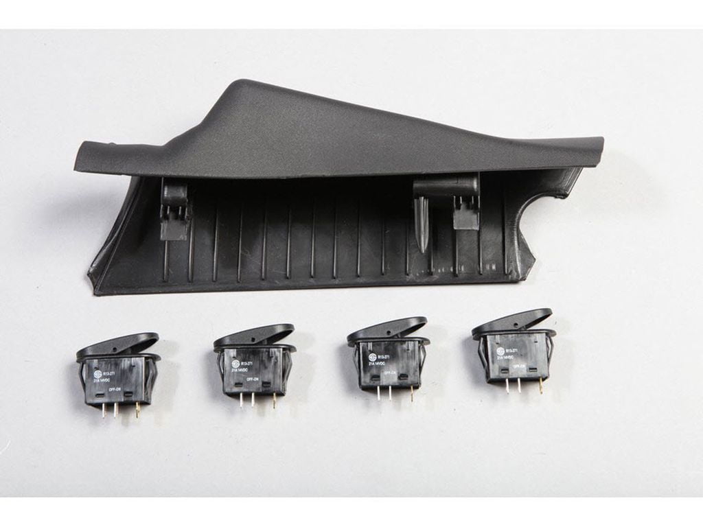 Rugged Ridge by RealTruck Switch Pod for Wrangler JK | A-Pillar, Left Hand Drive | 17235.56 | Compatible with 2007-2010 Jeep Wrangler JK