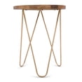 thumbnail image 6 of Simpli Home Patrice 18 inch Wide Modern Metal and Solid Mango Wood Accent Table in Natural, Gold, 6 of 6