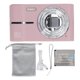 thumbnail image 1 of FHD 1080P 50MP Pocket Digital Camera Autofocus 16X Zoom Portable Compact Camera for Students Pink, 1 of 4