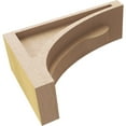 thumbnail image 6 of 3"W x 9"D x 6"H Classic Viola Rough Cedar Woodgrain TimberThane Corbel, Primed Tan, 6 of 6