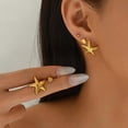thumbnail image 2 of Coastal Style Studs Earrings Set With Sparkling Rhinestones And Modern Shapes Fashion Ear Accessory for Women, 2 of 4