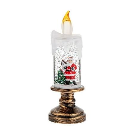 Christmas Decoration Electronic Candles Snowflake Crystal Candle Holders.Birthday Gifts Christmas Gifts Led Candles
