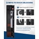 thumbnail image 3 of Yeshouse caja fuerte para 3 o 4 armas, armario de acceso rápido para rifles y pistolas con compartimento de almacenamiento, estante extraíble y teclado de seguridad, ideal para oficina en casa, 3 of 8