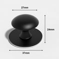 thumbnail image 3 of 4 Pcs Drawer Knobs Aluminum Self-Adhesive Knobs Convenient Handle Replacement Knobs Sliding Doors Home Improvement Silver, 3 of 10
