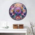 thumbnail image 2 of Yayeee Wall Clock Battery Operated 9.5" Silent Quartz Non-Ticking for Living Room Decor, Light Purple Flowers, 2 of 8