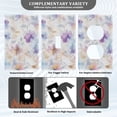 thumbnail image 3 of Yayeee Toggle Light Switch Wall Plate 1-Gang 4.5"x2.7" Home Decorative Outlet Cover, Purple Flower Pattern, 3 of 7