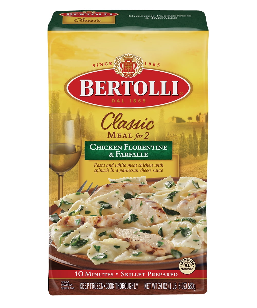 Bertolli Classic Meal For 2 Chicken Florentine & Farfalle, , 24 Oz ...