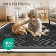 thumbnail image 4 of ODIKA 2'x3' Washable Throw Rug Non-Slip, Low Profile, Flatwoven, Easy Care Long Hallway Textured Featuring Geometric Minimalist Motif Entryway for Study Room, 4 of 7