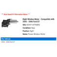 thumbnail image 2 of Right Window Motor - Compatible with 2005 - 2006 Ford GT, 2 of 2