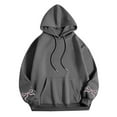 thumbnail image 5 of Pullover Hoodie for Womens Plus Size Fashion Casual Printed Round Neck Long Sleeved Loose Hooded Sweatshirts, 5 of 5
