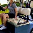 thumbnail image 3 of Renewold Golf Cart Seat Cover Soft Golf Cart Seat Towel Blanket Fits for EZGO Yamaha Club Cars and More 2-Seat Golf Cart, Hummingbird Flower, 3 of 5