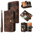thumbnail image 3 of For Samsung Galaxy S22/S22+/S22 Ultra Phone Case，Shockproof Retro Leather Rugged Wallet Crossbody Cover，Shoulder Strap Stand Case Cover, 3 of 5