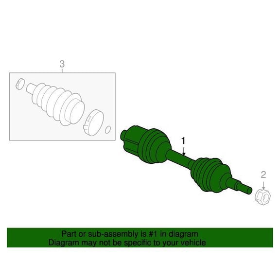 GM 22873498 Shaftfrt Whl Drv