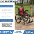 thumbnail image 4 of So Lite Folding Wheelchair, Lightweight 16.5lb with Padded Seat, Dual Hand Brakes, and Durable Tires, Black, 4 of 5