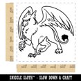 thumbnail image 2 of Gryphon Griffin Mythical Creature Self-Inking Rubber Stamp Ink Stamper - Blue Ink - Large 1-1/2 Inch, 2 of 7