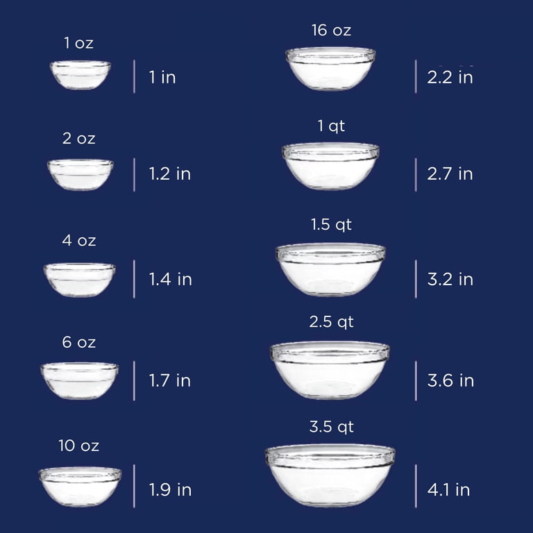 Mainstays Glass Mixing Bowls, 10 Piece Set