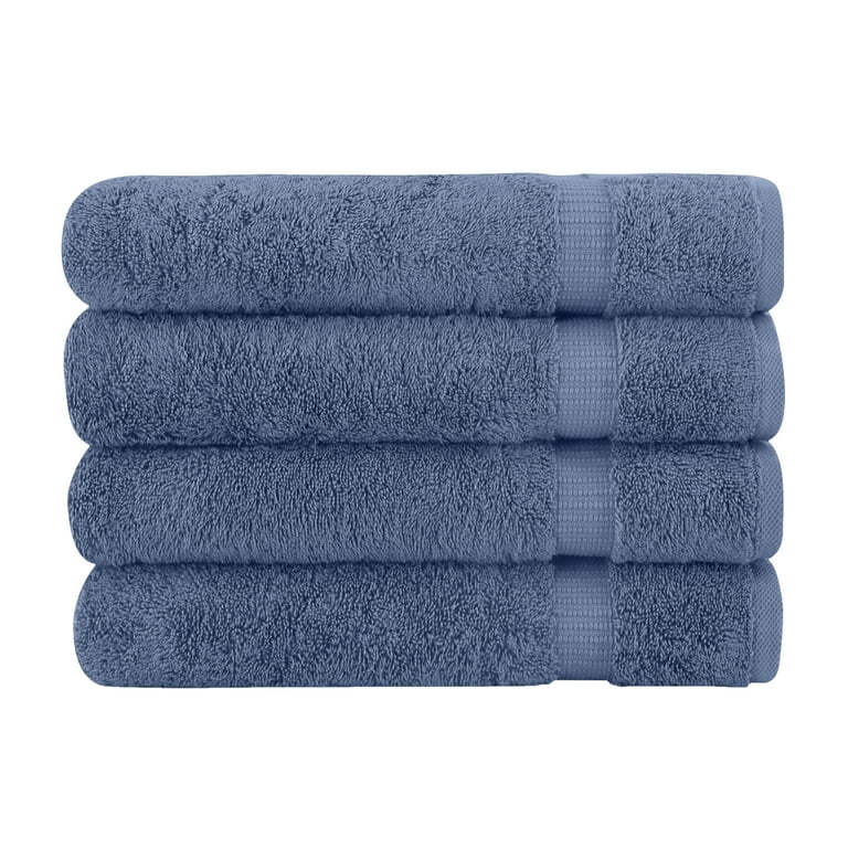 Silk Turkish Cotton Bath Towels - 4 Pieces