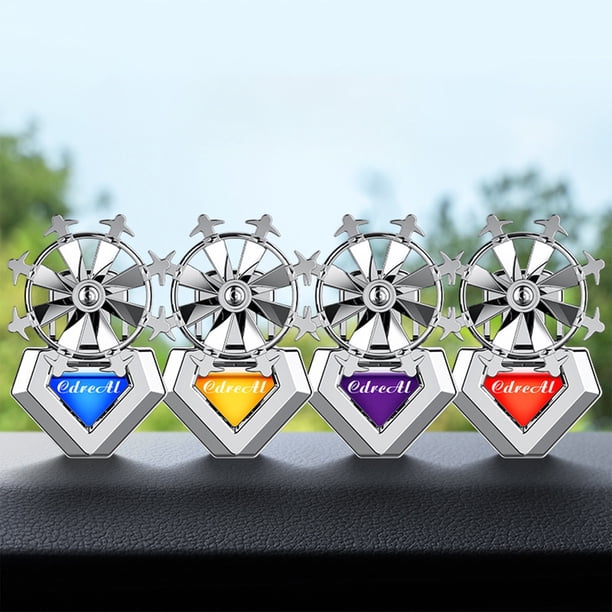 Perfume para Coche, Accesorio Decorativo con Aspas Giratorias, Pequeño Ventilador de Aceite para Eliminar Olores, 6 Ml