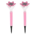 thumbnail image 1 of Shisuyan Solar Simulation Flower Lamp Pink Plastic 2Pack For Gardeners Front Yard Decor, 1 of 8