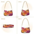 thumbnail image 7 of FORMRS Womens Shoulder Bag with Chain Strap Clutch Purse Cute Tote Handbag, Purple Hand Drawn Floral, 7 of 7