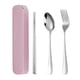 thumbnail image 3 of Juego de Cubiertos Portátiles Inteprter 2 Cucharas y Palillos Acero Inoxidable Rosa, 3 of 6