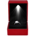 thumbnail image 5 of (Rojo) Caja de anillo de moda Caja luminosa LED Estuche de almacenamiento de anillo Soporte de joyería, 5 of 5